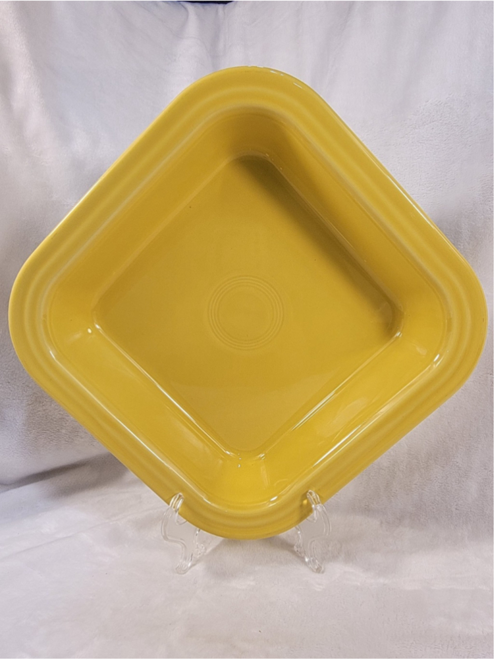 Fiesta Square 9x9 Baker 2 Qt Sunflower Retied Yellow Homer Laughlin Fiestaware